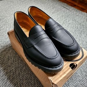Solovair x YMC Greasy Leather Loafers